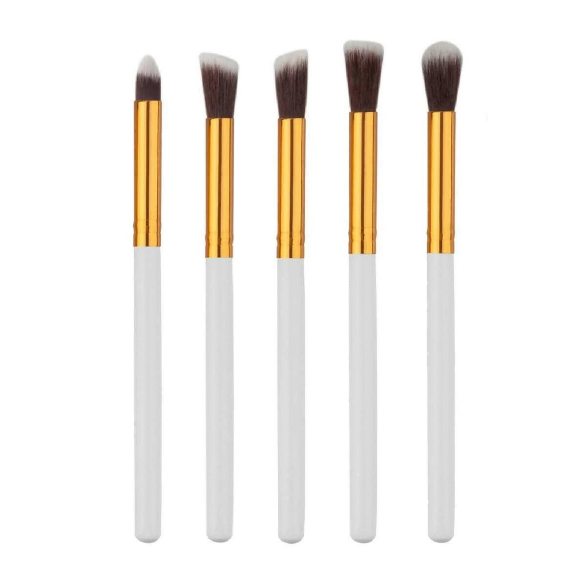 Bingeable Professional Makeup Brushes Set Soft Synthetic Multi Purpose Makeup Brushes (White\Multi Color) (Pack of 10) - HalfPe