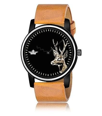 LOREM Black Bear Analog Watch For Men LR69 - HalfPe