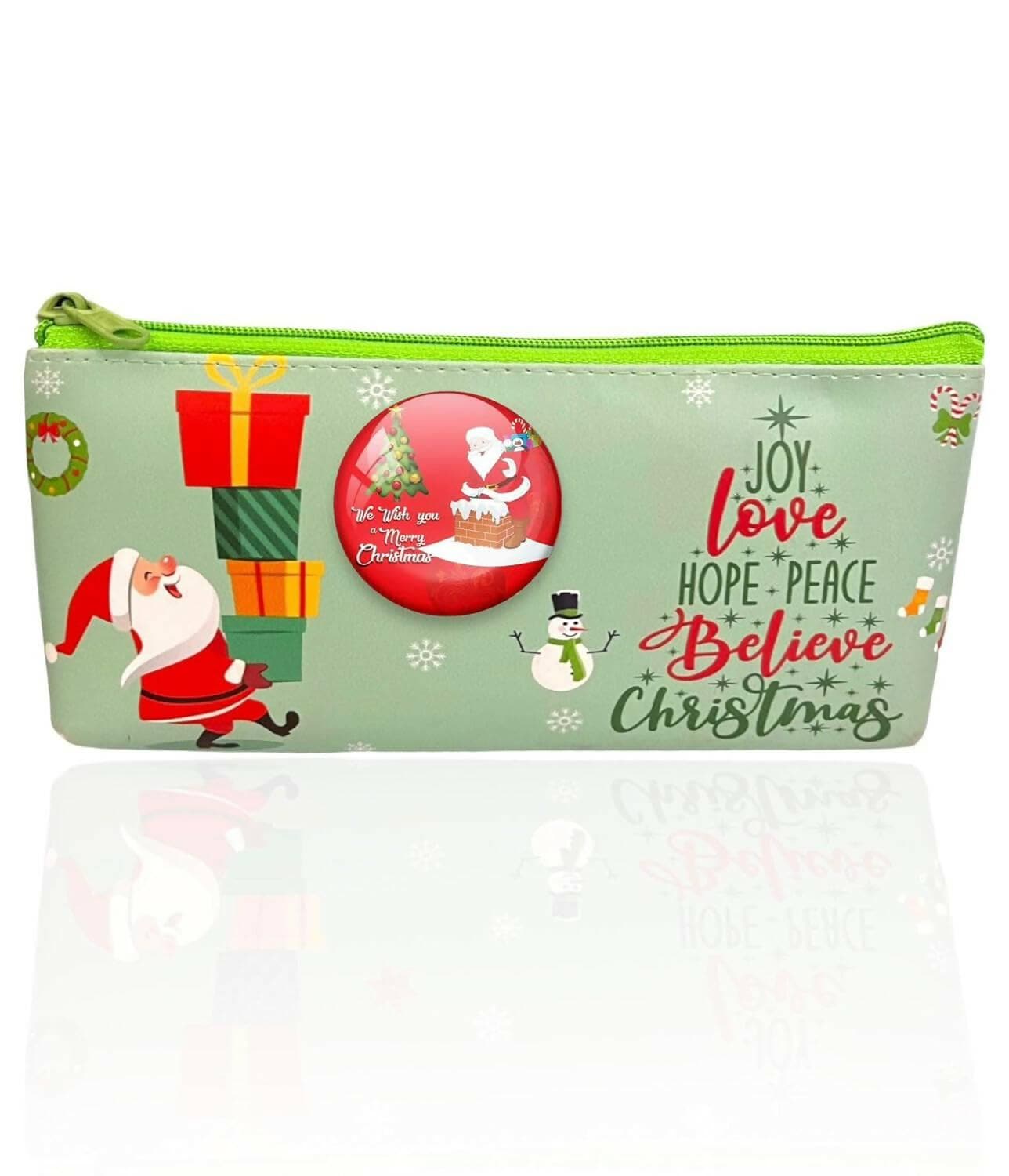 Le Delite Christmas Return Gifts -Xmas Pencil Pouch case (Multipurpose Pouch) - HalfPe