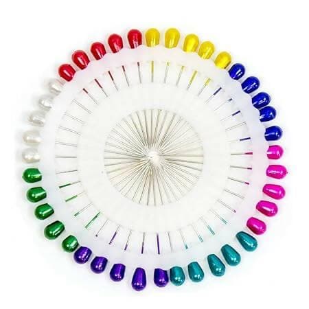 SENECIO 40 Pieces Multi Colored Berry Rosette Pearl Large Head Pins Wheel For Hijab or Hair Hold - HalfPe