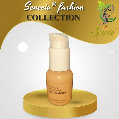 SENECIO Me Now Face Foundation with Vitamin C & Natural Vitamin E (60 g) - HalfPe