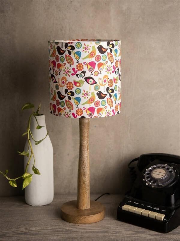 Colorful Birds Wooden Lamp - HalfPe