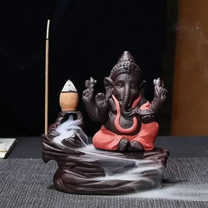 Polyresin Murti Holder Smoke Backflow Cone Incense Holder - HalfPe