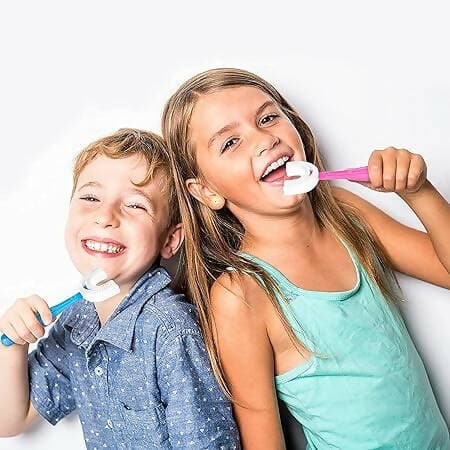 360-Degree U-Shaped Toothbrush for 2-6 years kids (pack of 3) - HalfPe
