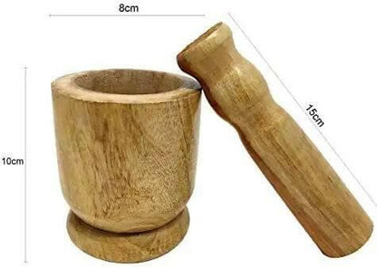 Wooden Handicrafts Mortar and Pestle Set - HalfPe