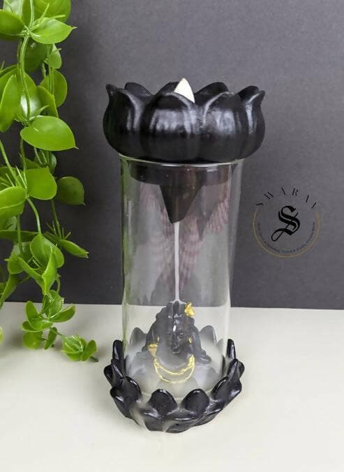 Lord Shiva Shivling Adiyogi Smoke backflow Fountain - HalfPe