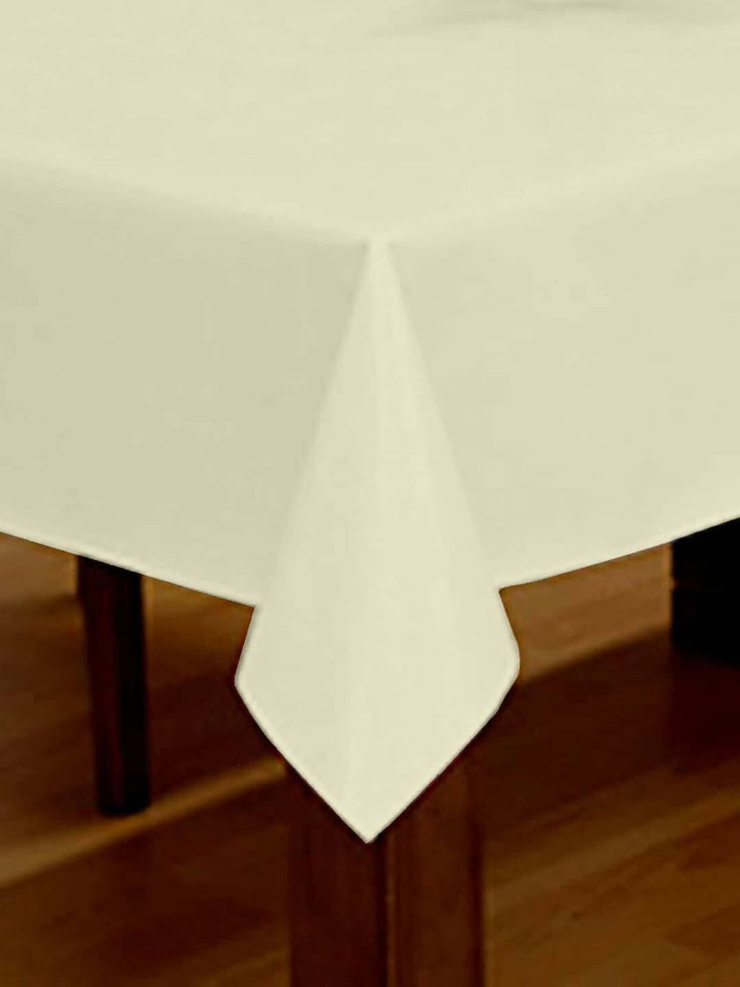 Lushomes Dining Table Cover 6 Seater, Classic Plain Dining Table Cover Cloth (Size 60 x 70”, 6 Seater Table Cloth) (Beige) - HalfPe