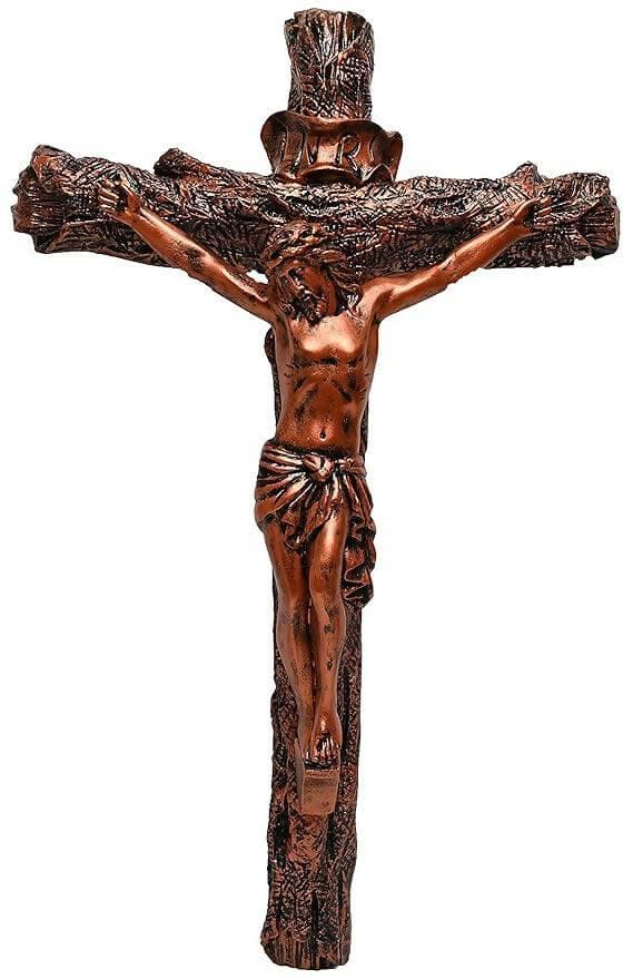 KariGhar Crucifix / Jesus Christ / Cross Jesus / Crucified Jesus A0060 (Bronze) - HalfPe