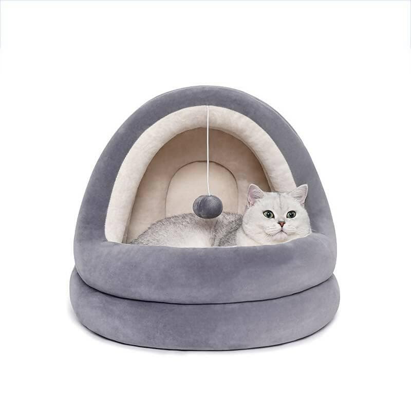 PetGains PGF Washable Plush Fabric Cat and Dog Sofa Nest Pet Bed (Large) - HalfPe