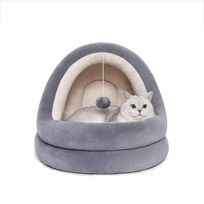 PetGains PGF Washable Plush Fabric Cat and Dog Sofa Nest Pet Bed (Large) - HalfPe