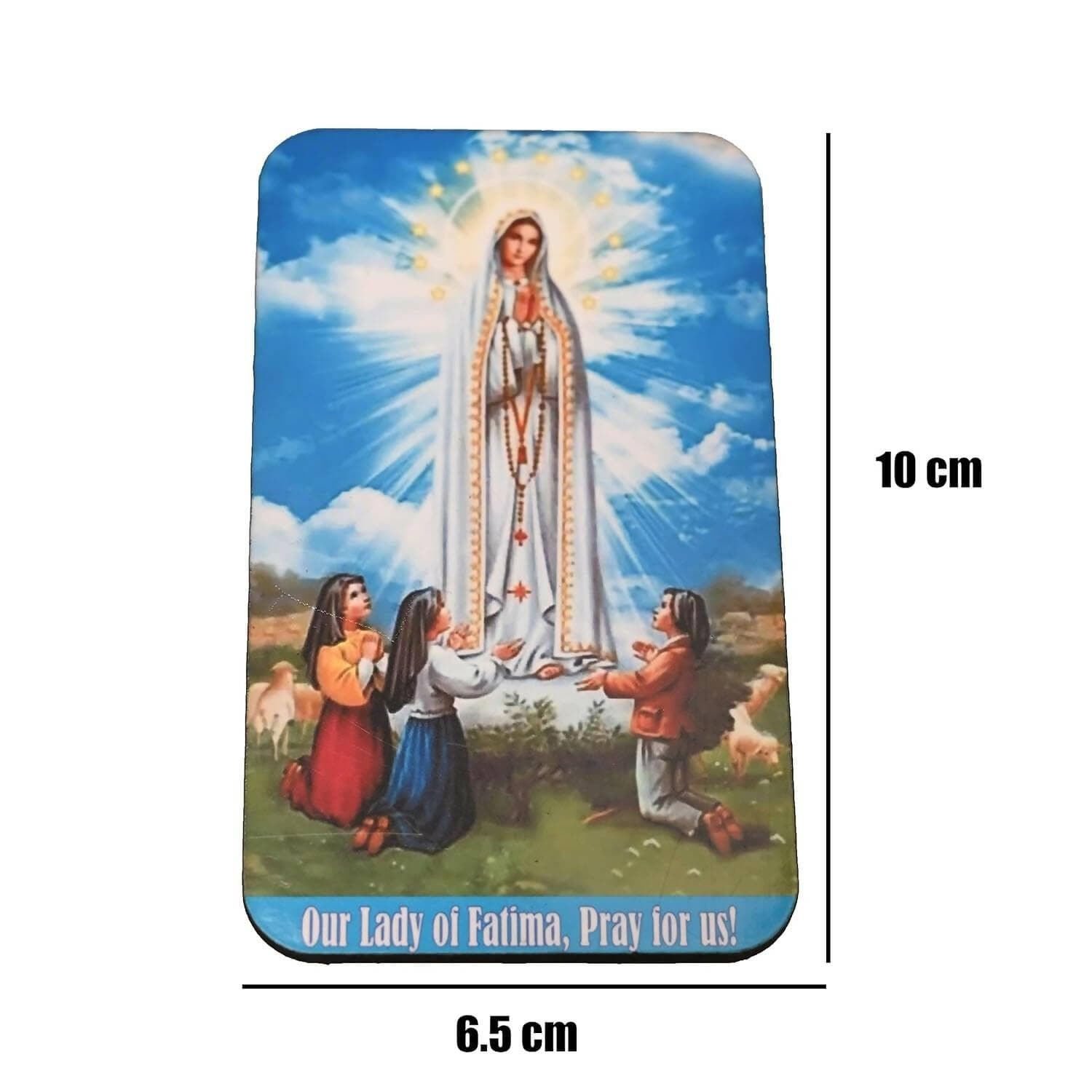 KariGhar Our Lady of Fatima Magnet for Refrigerator | Cupboard | Office | Gifting & Decoration (Muticolour, 6.5 x 10 x 0.2 cm) - HalfPe