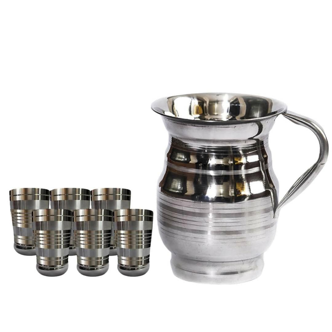 SHINI LIFESTYLE Stainless Steel Jug and Glass Combo (7) - HalfPe