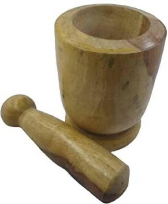 Wooden Handicrafts Mortar and Pestle Set - HalfPe