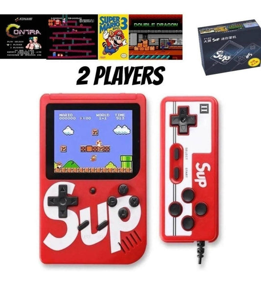 400 in 1 Sup Game Box USB Rechargeable Console with 2 Player Remote Controller (Multicolour) - HalfPe