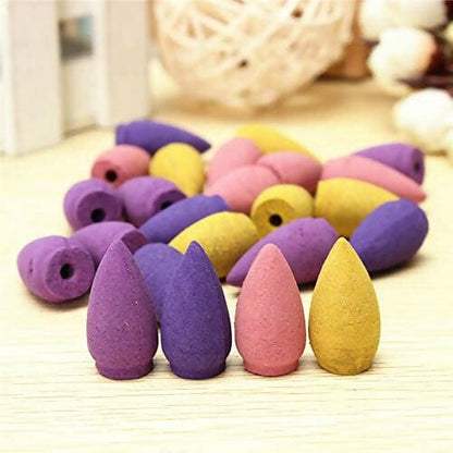 Backflow Incense Cones In Rose, Jasmine, Lavender Scent For Backflow Incense Burners - HalfPe