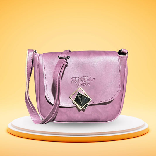 leather hand bag(pink) - HalfPe
