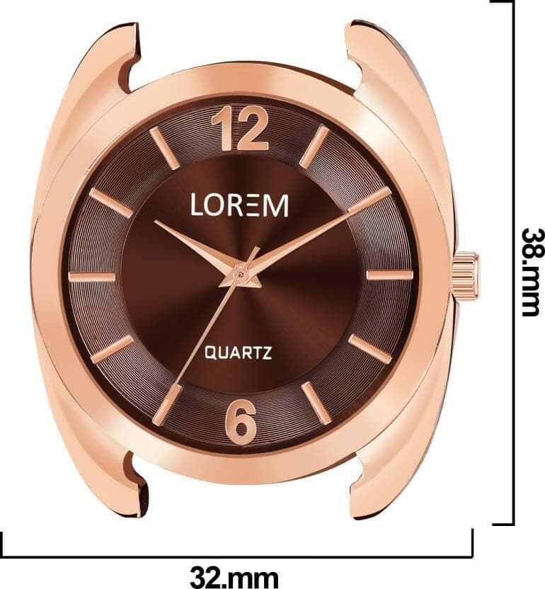 LOREM Brown Stylish Dial Analog Watch For Women LR324 - HalfPe