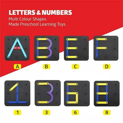 ZUDO TOYS Alpha Numeric Puzzle - Alphabet Construction Puzzle Toys for Kids - HalfPe