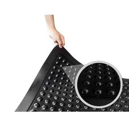 Mats AvenueRubber Bubble Door Mat Non-Slip Acupressure Black Color 60X90 CM (2x3 Feet) - HalfPe