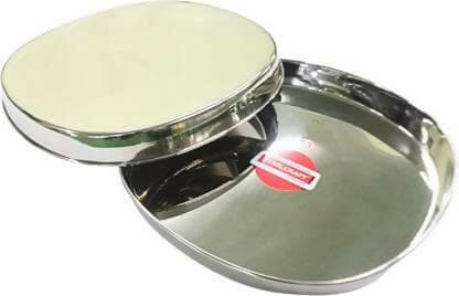 SHINI LIFESTYLE Stainless Steel rice plate (pack of 4) - HalfPe