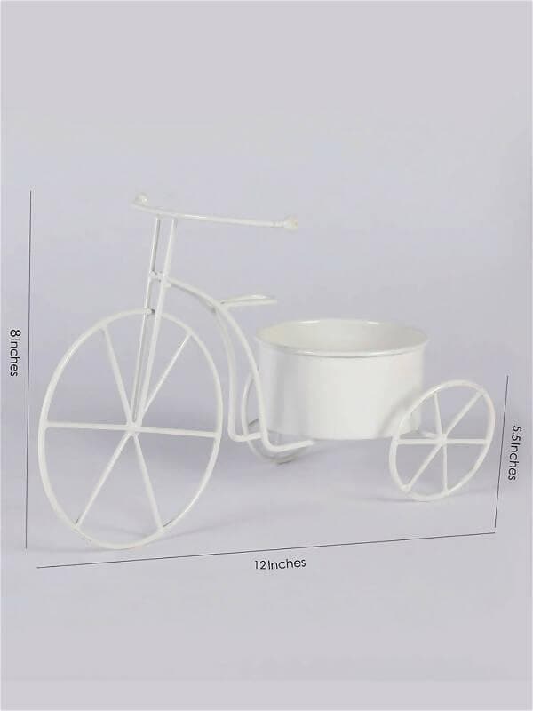 Big Cycle Planter White - HalfPe