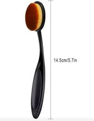 Bingeable 4Pcs Oval Professional Makeup Brushes Set Soft Synthetic Multi Purpose Makeup Brushes Set (PACK OF 4) (Gold\Multi color) (Pack of 1) - HalfPe