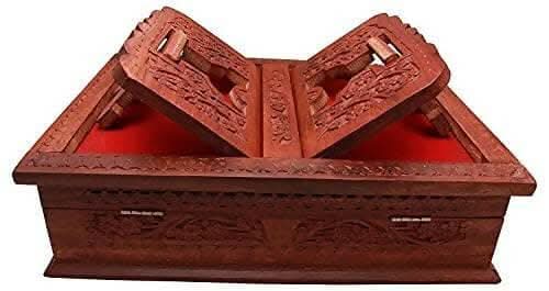 Zuvvy Wooden Book Stand Box for Reading Quran - HalfPe