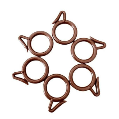 SENECIO Curtain Hanger Rings Bath Drape Loop Clasp Plastic Shower Door Curtain Hooks(pack of 6) - HalfPe