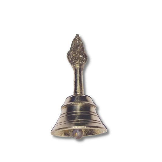 SHINI LIFESTYLE Brass Pooja Bell, Heavy Gauge, peetal mandir ghanti for Pooja (10 cm) - HalfPe