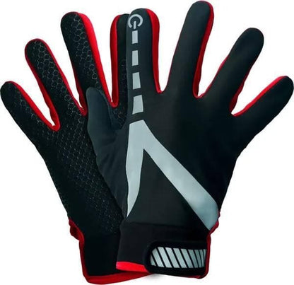 Protective Full Finger Touchscreen Riding Gloves (Red, Black) - HalfPe