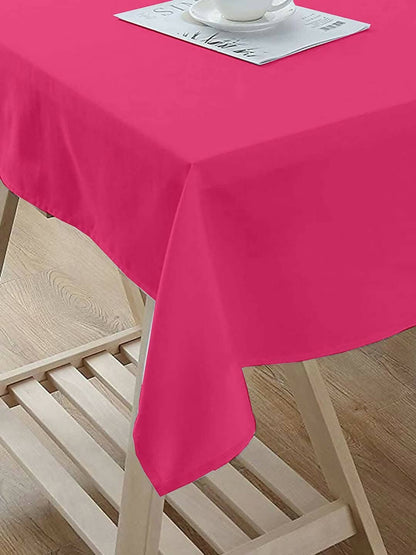 Lushomes Dining Table Cover 6 Seater, Classic Plain Dining Table Cover Cloth (Size 60 x 70”, 6 Seater Table Cloth) (Pink) - HalfPe