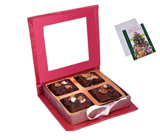 MANTOUSS Christmas Gift of Walnut Brownie + Christmas Card - HalfPe