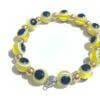 Pinapes yellow Stylish Evil Eye Bracelet (pack of 2) - HalfPe