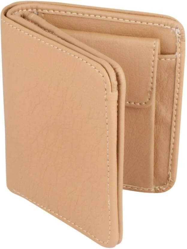 Men Casual Beige Artificial Leather Wallet (7 Card Slots) - HalfPe