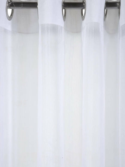 Lushomes sheer curtains 5 feet, Grey, Melody Sheer, white Based sheer curtains, Net Curtains, parda, Curtains & Drapes, window curtain, Grey (54 x 60 inches) - HalfPe