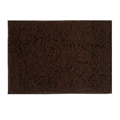 Lushomes Bathroom Mat, 2200 GSM Floor, bath mat Mat with High Pile Microfiber, anti skid mat for bathroom Floor, bath mat Non Slip Anti Slip, Premium Quality (20 x 30 inches, Single Pc, Dark Brown) - HalfPe