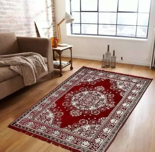 Elite Carpets for living Room / Hall - 5x7 feet (Maroon) - HalfPe