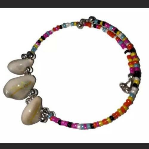 SENECIO Kodi Natural Seashell Beaded Multicolour Bracelet (pack of 2) - HalfPe