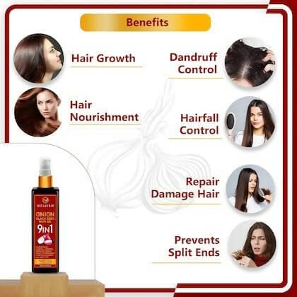 Newish Onion Hair Oil for Hair Growth, Anti Dandruff & Hair fall Control (200ML) - HalfPe