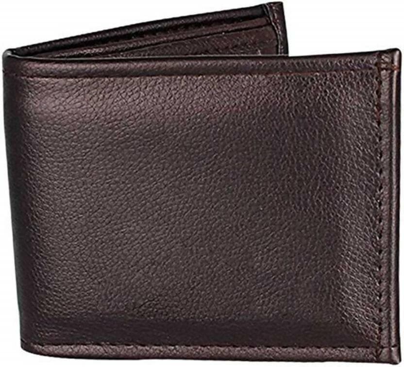 Men's Light Weight Leather Wallet and Belt Combo in Dark Brown and Black - HalfPe