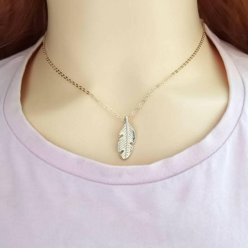 Pinapes Light as a Feather Charm Pendant Necklace with Wish Card for Women and Girls - HalfPe