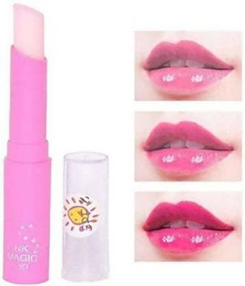 Bingeable Pink Magic Lip Balm Color Change Pack Of 2 (Strawberry, Multicolor, 5 g) - HalfPe