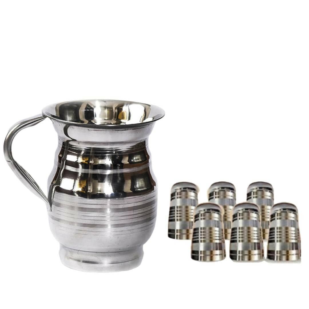 SHINI LIFESTYLE Stainless Steel Jug and Glass Combo (7) - HalfPe