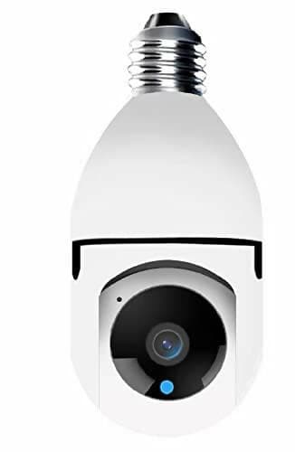 Wi-Fi Camera CCTV Camera 1080p Wireless PTZ Bulb Shape V380 Pro | Indoor 360° Smart Home Security Camera Light Vision - HalfPe