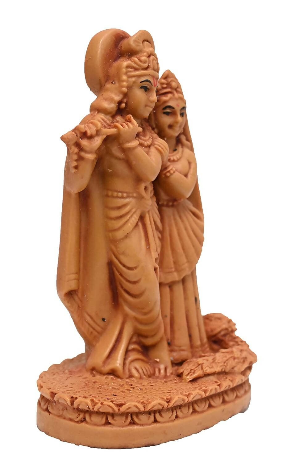 KariGhar Resin Radhakrishna Idol for Home, Living Room, Housewarming, Puja Room, Decoration and Gifting, Brown - HalfPe