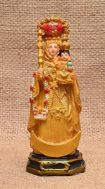 KariGhar® Our Lady of Velankanni / Our Lady of Good Health / Mother Velankanni 5.5 inches Catholic Idol Perfect for Prayer Room & Gifting A0050 ( 2 X 2 X 5.5 INCH ), Multicolor - HalfPe