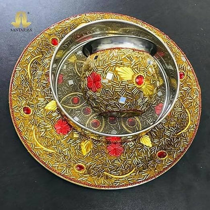 Santarms decorative thali set - HalfPe