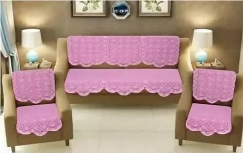 Latest Sofa Cover(Pink) - HalfPe