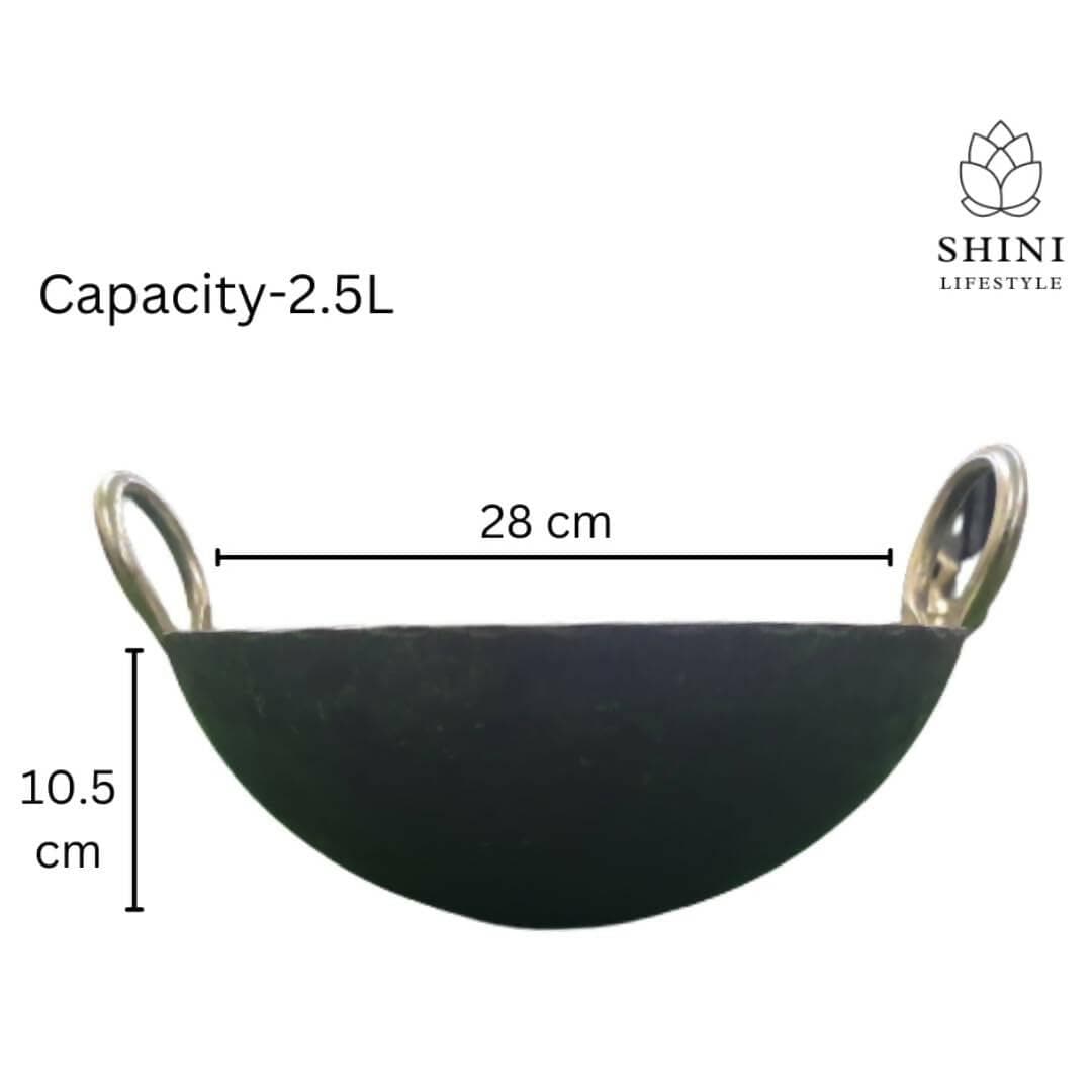 SHINI LIFESTYLE Iron kadhai, Loha Kadhai deep Bottom, with Loha Tawa (28cm,25cm) - HalfPe