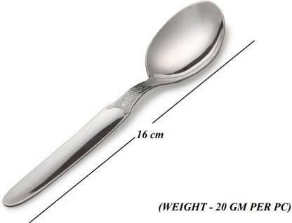 ZEVORA Stainless Steel Table Spoon Set (Pack of 6) - HalfPe